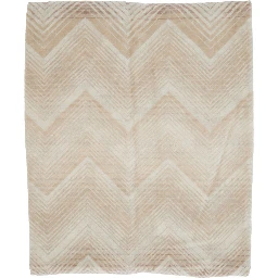 MAREA beige Towel with Zig Zag motif all-over in cotton home