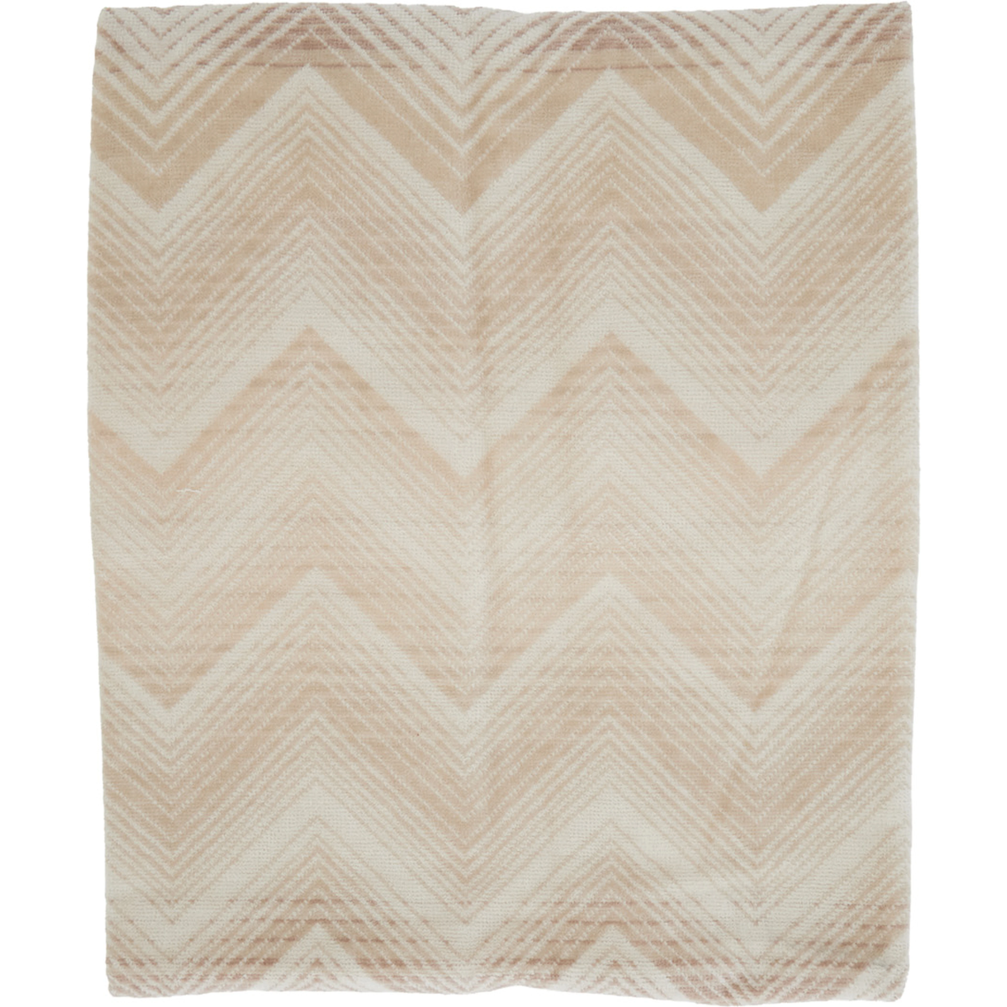 MAREA beige Towel with Zig Zag motif all-over in cotton home