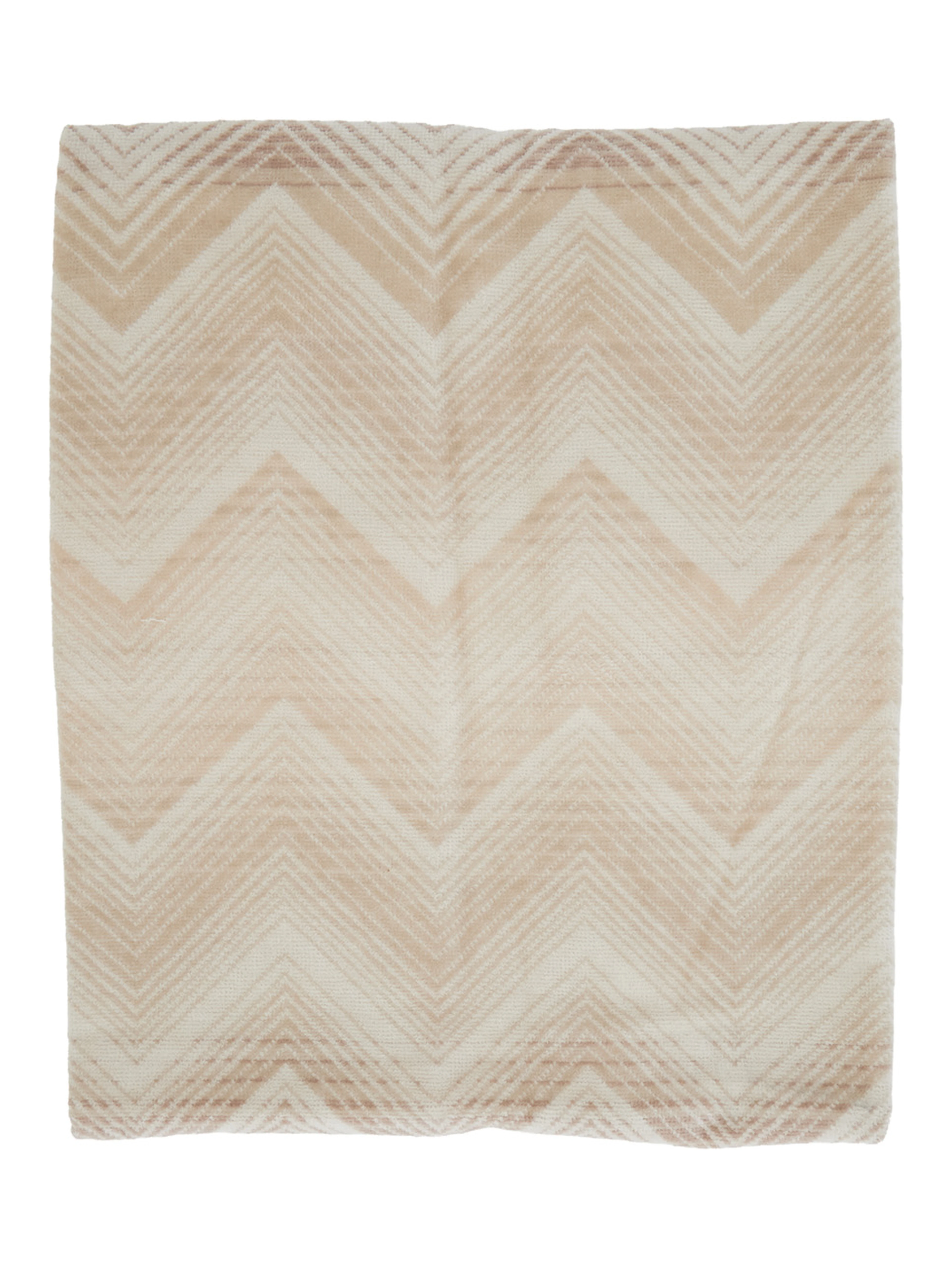 MAREA beige Towel with Zig Zag motif all-over in cotton home