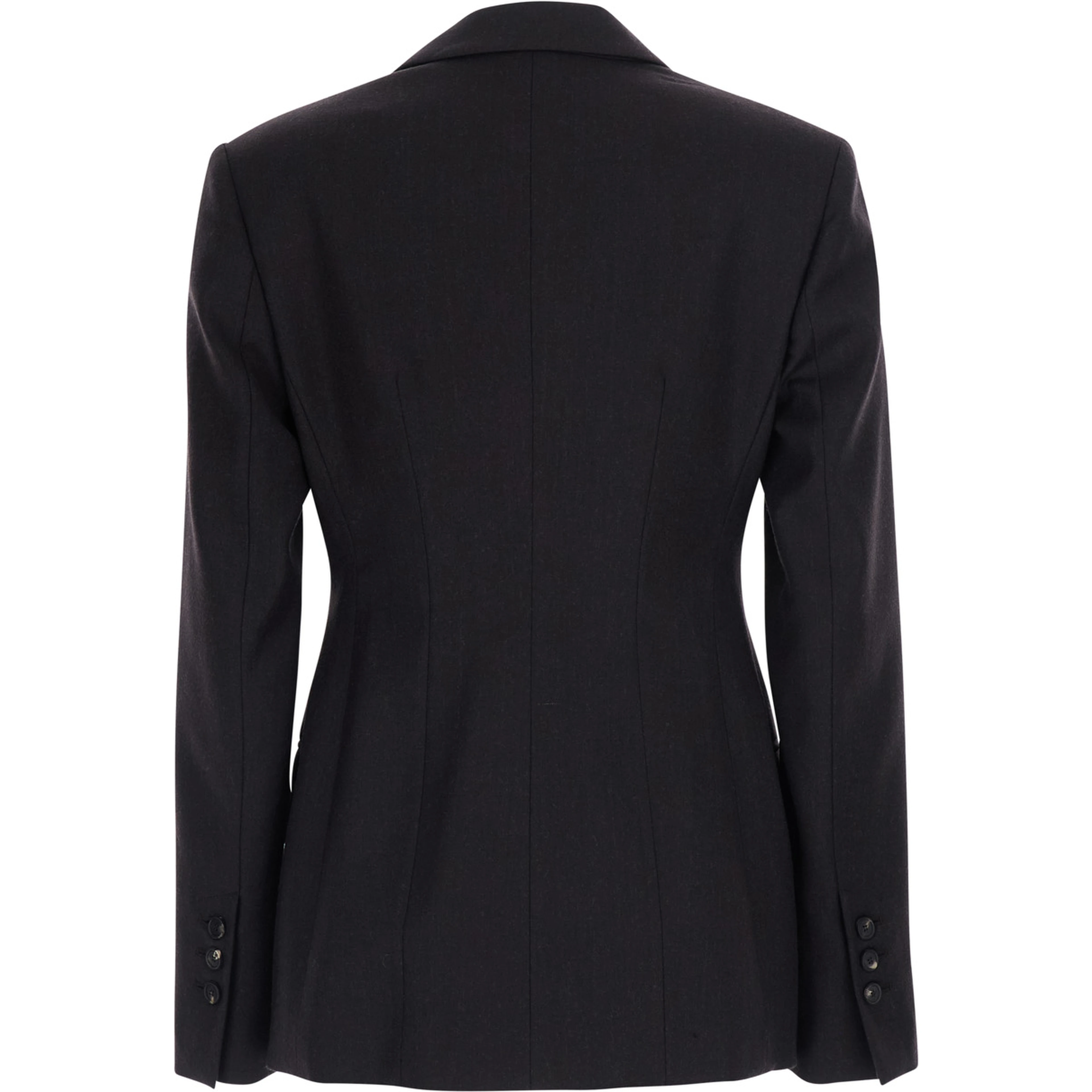 Florence Brown Double-breasted Jacket with notched revers in wool blend for women