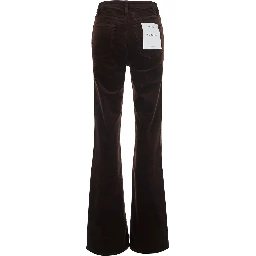 The Corduroy Reboot brown Pants with flared leg in corduroy for women