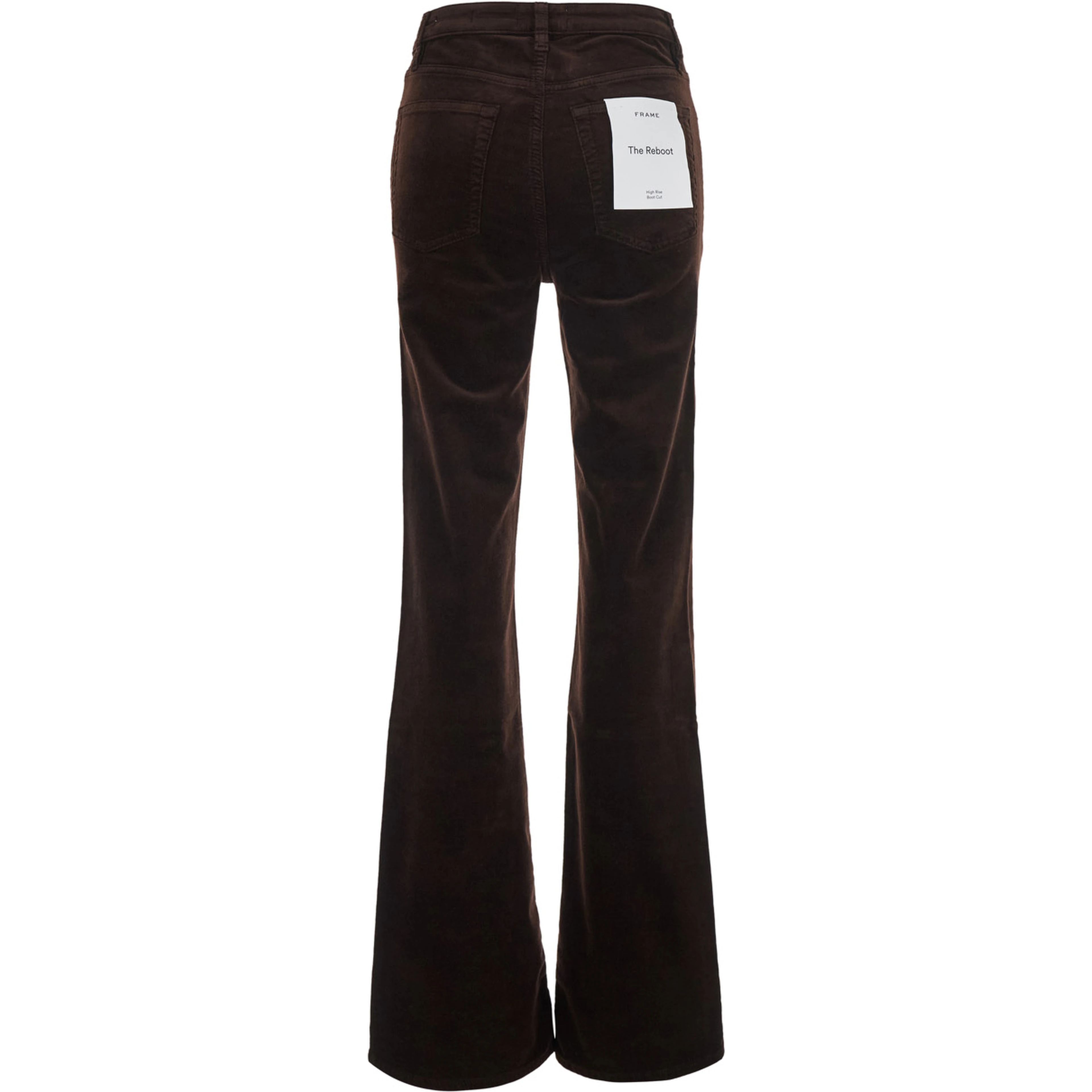 The Corduroy Reboot brown Pants with flared leg in corduroy for women