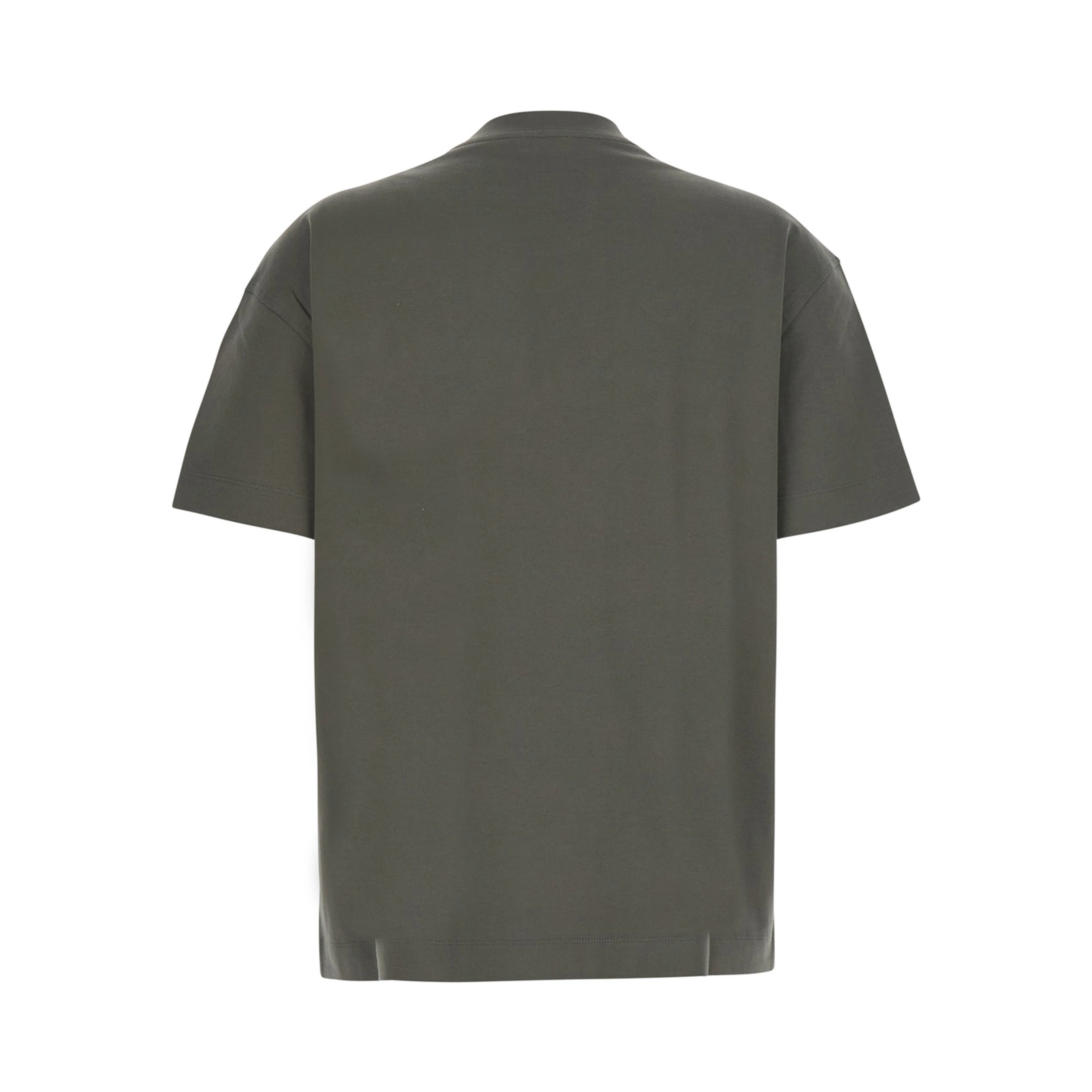 green T-SHIRT with Monile detail applied on the front in cotton for women