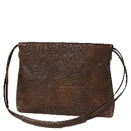 Brown Shoulder bag with drawstring closure and Monile in suede for women