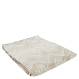 MAREA beige Towel with Zig Zag motif all-over in cotton home
