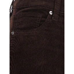 The Corduroy Reboot brown Pants with flared leg in corduroy for women