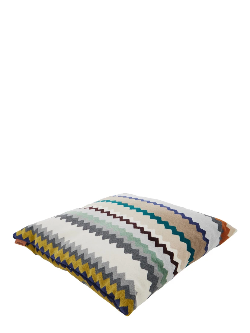 DUNE multicolor Cushion with all-over ZigZag motif in fabric home