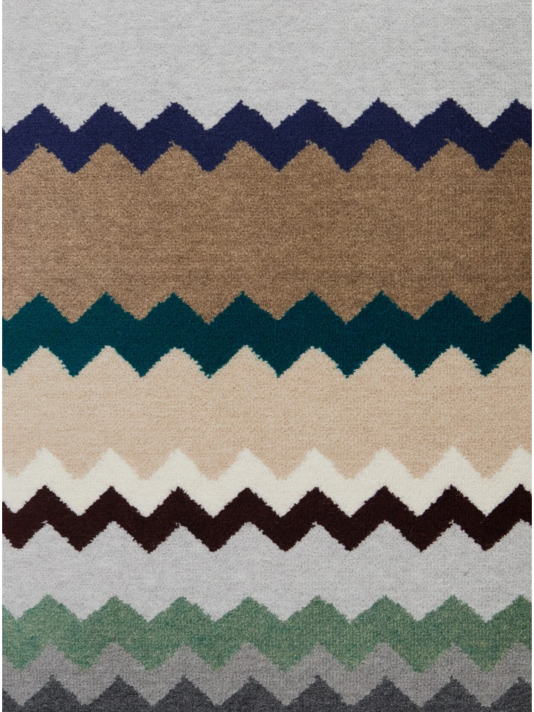 DUNE multicolor Cushion with all-over ZigZag motif in fabric home alternative