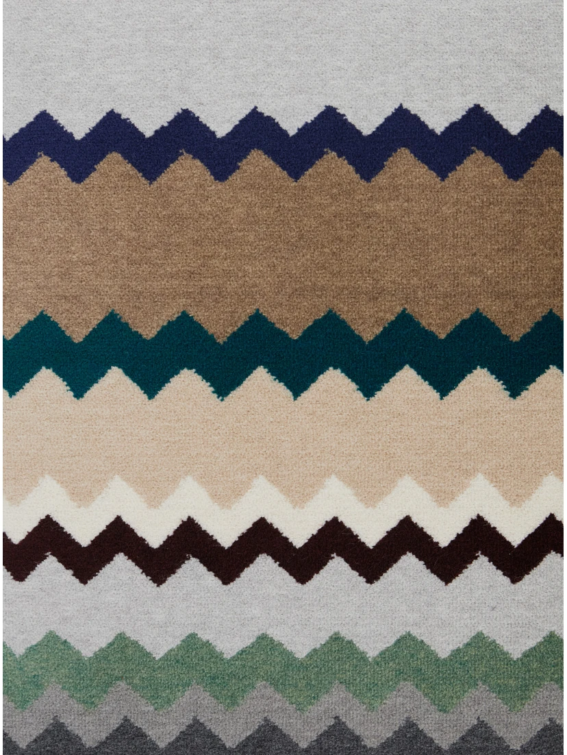 DUNE multicolor Cushion with all-over ZigZag motif in fabric home