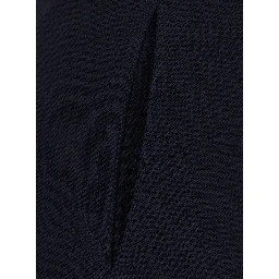 Blue mini skirt with waistband in wool for women