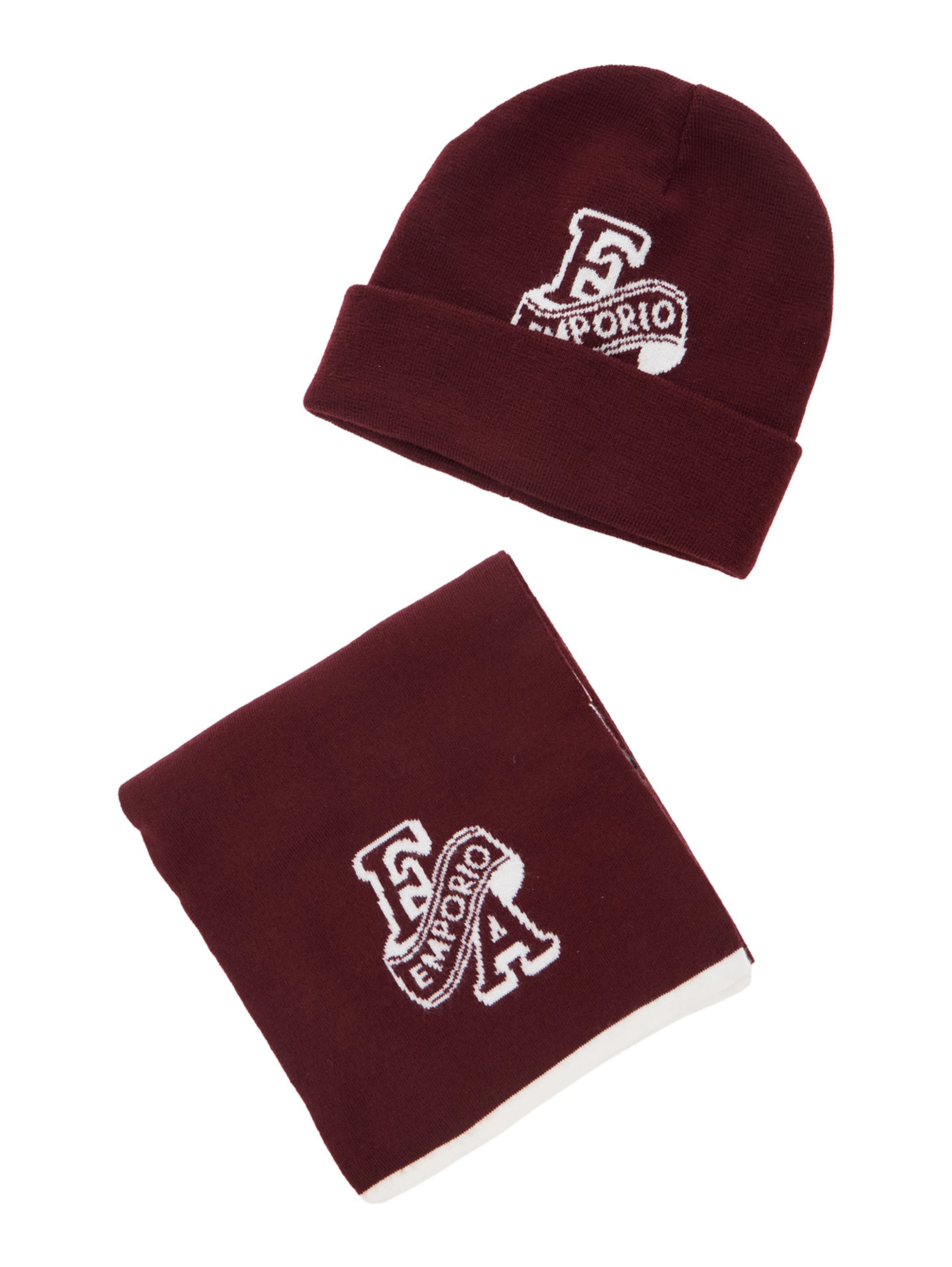 Brown knitted fabric set for Boy