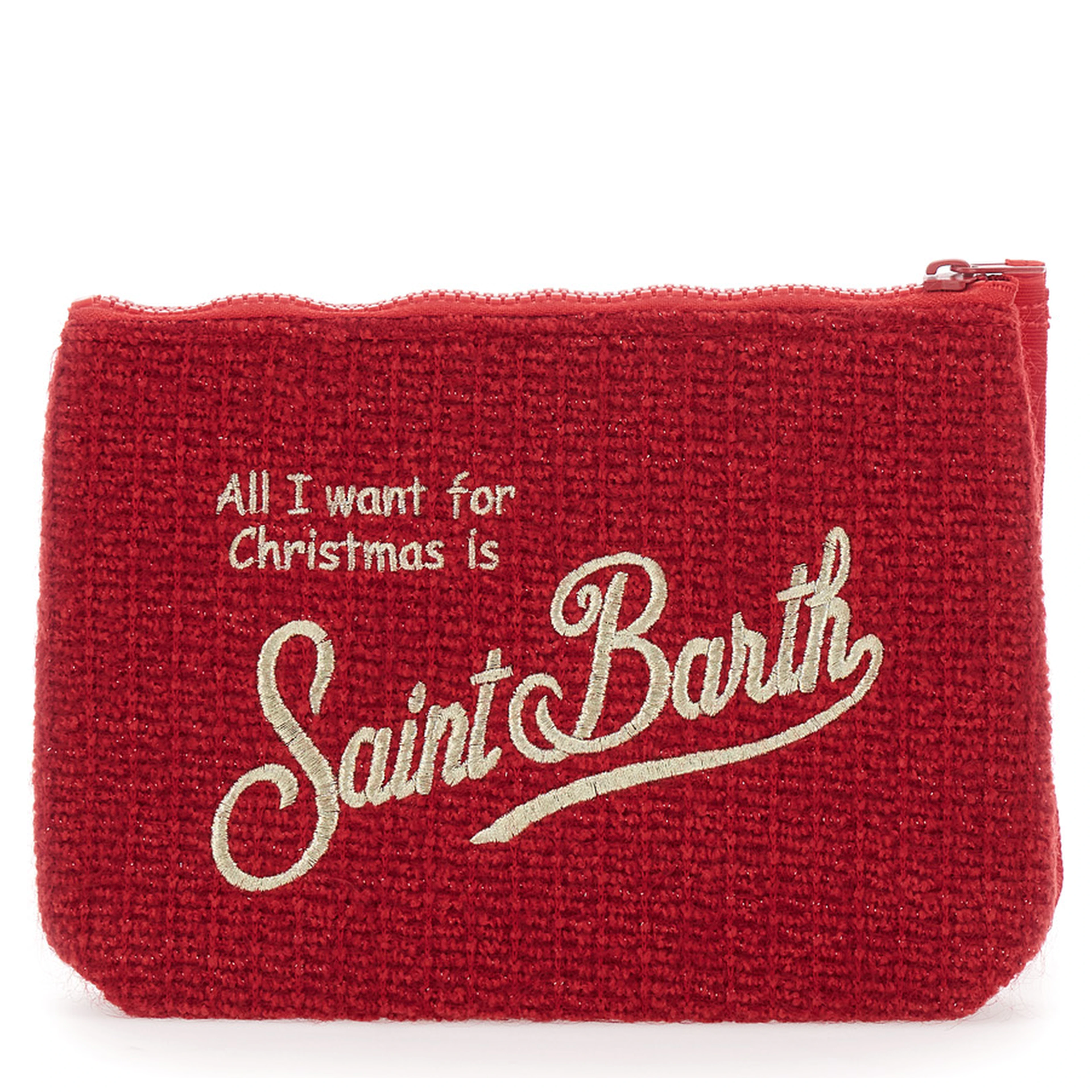 Aline Tricot Clutch with tricot workmanship and cotton, fuchsia, Girl
