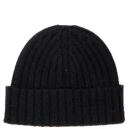 Black viscose wool polyamide and cashmere knitted hat for Boy