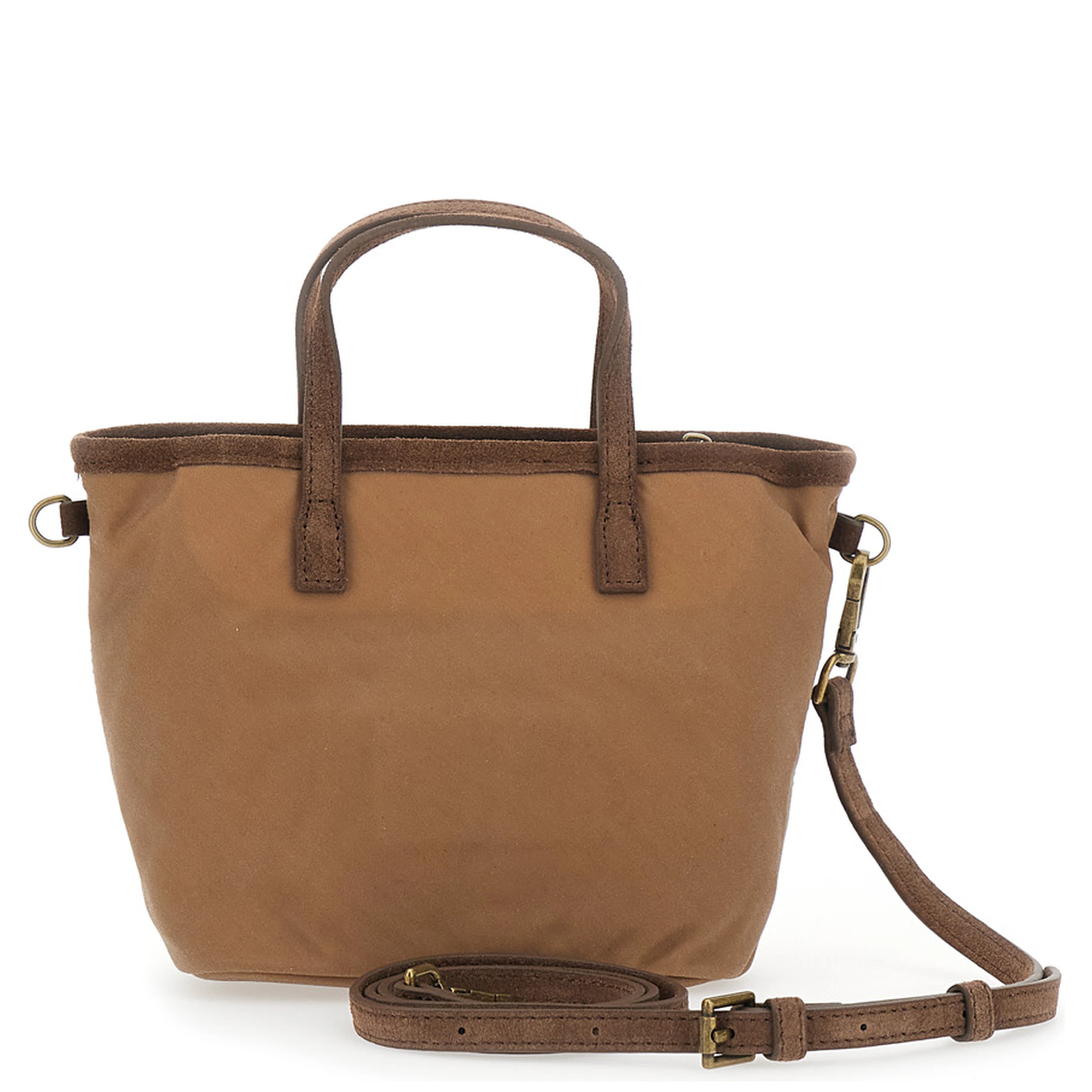CITY BAG MINI WAX is a handbag made of Tech Fabric, beige color and unisex