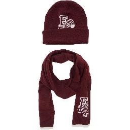 Brown knitted fabric set for Boy