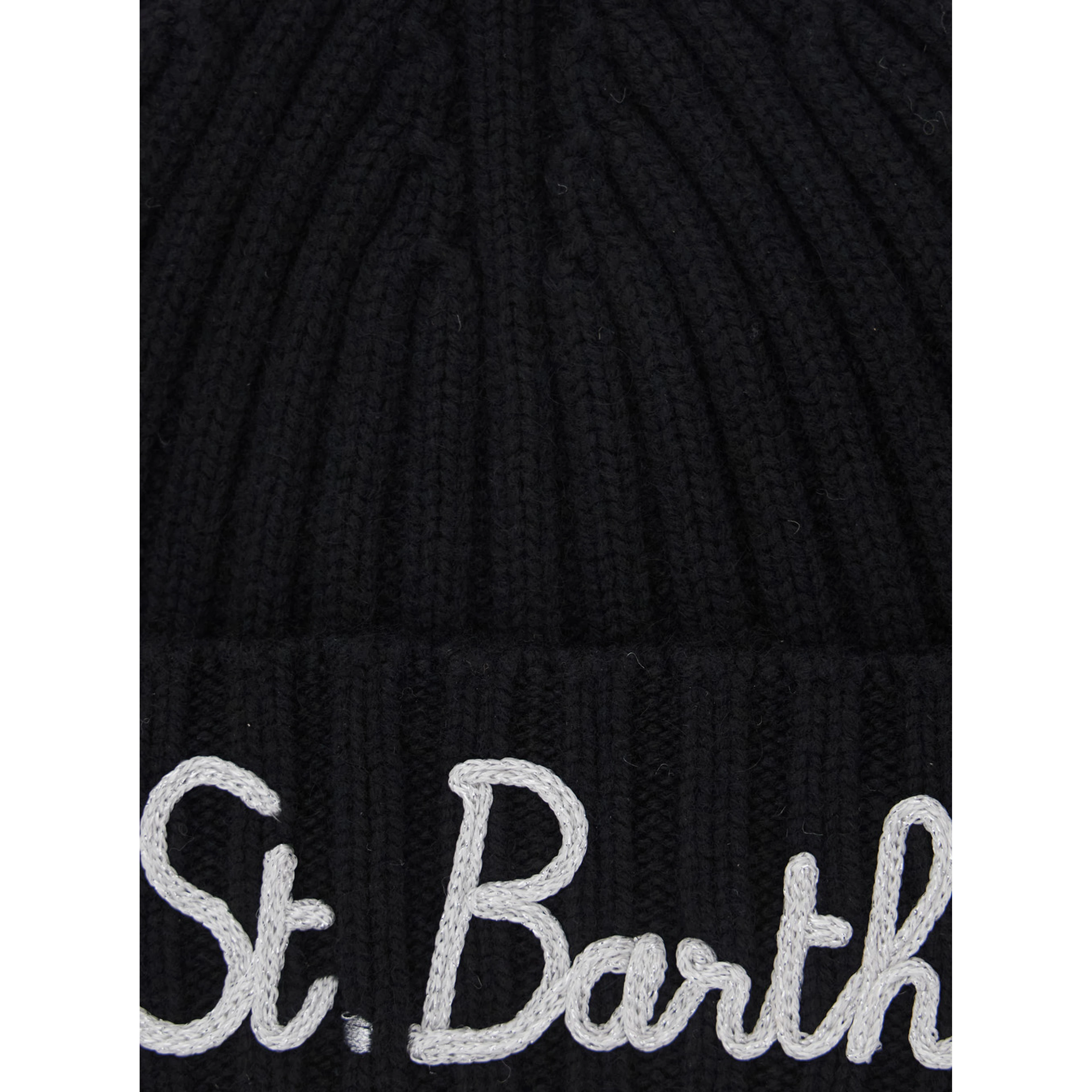 Black viscose wool polyamide and cashmere knitted hat for Boy