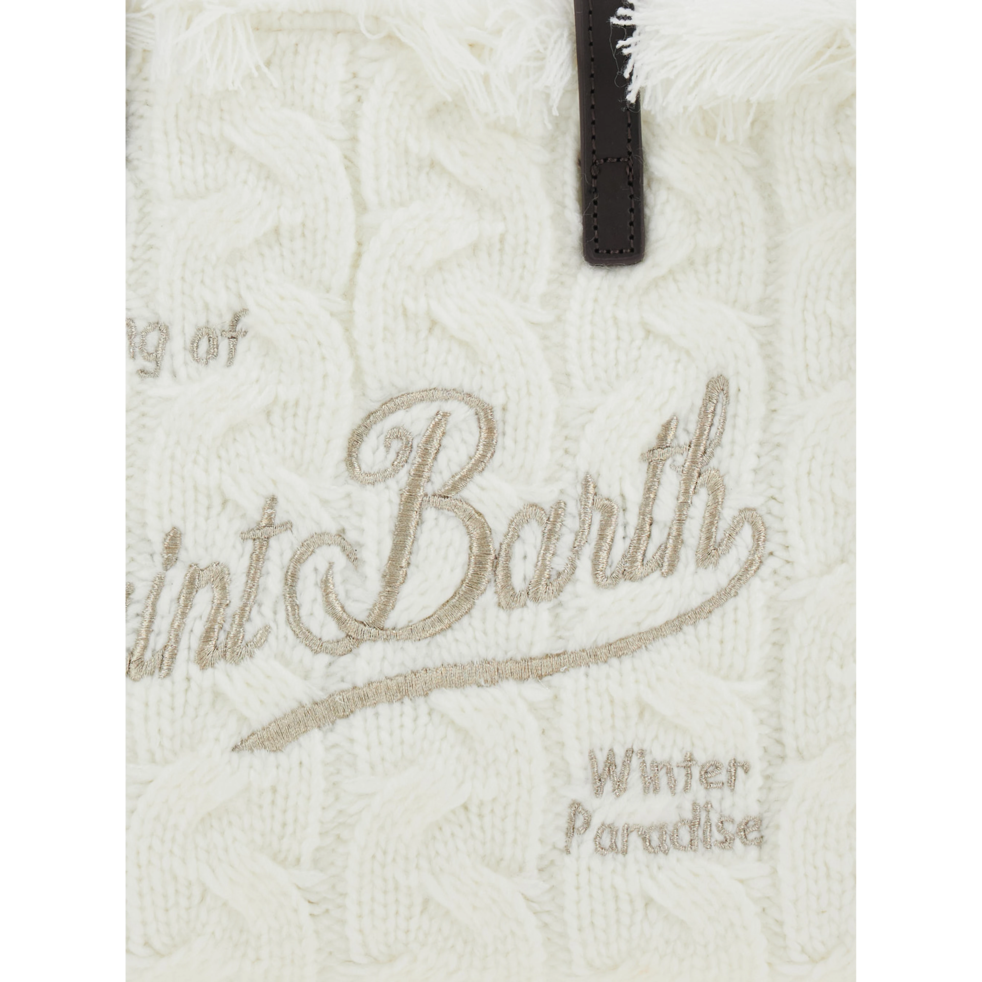 Handbag with shoulder strap and woven detailing in white Tech Fabric for Girl
