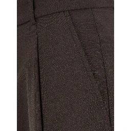 Brown Pants with Pockets and Finished Hems in Tech Fabric for Men