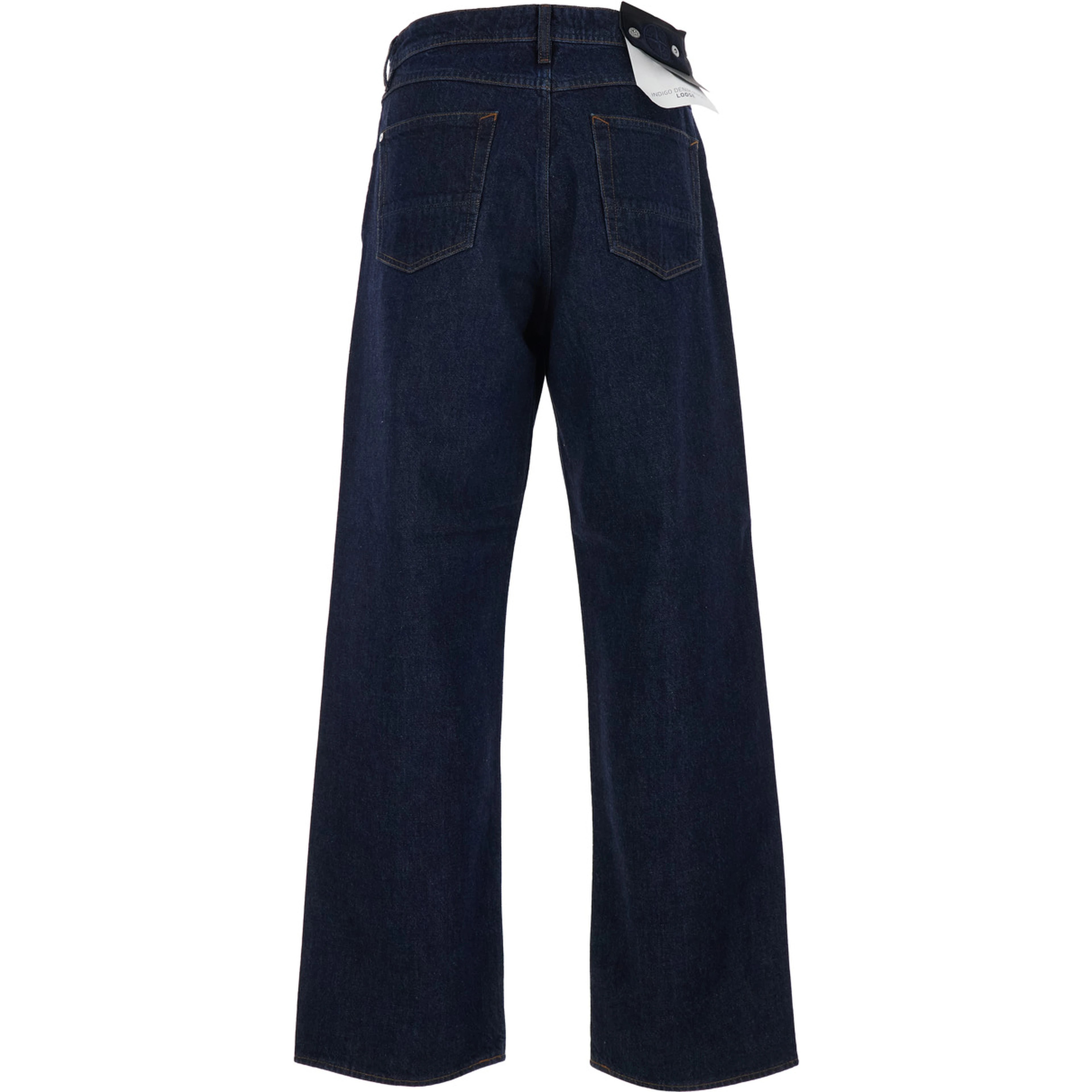 Blue Five-pocket jeans with contrast stitching in denim man
