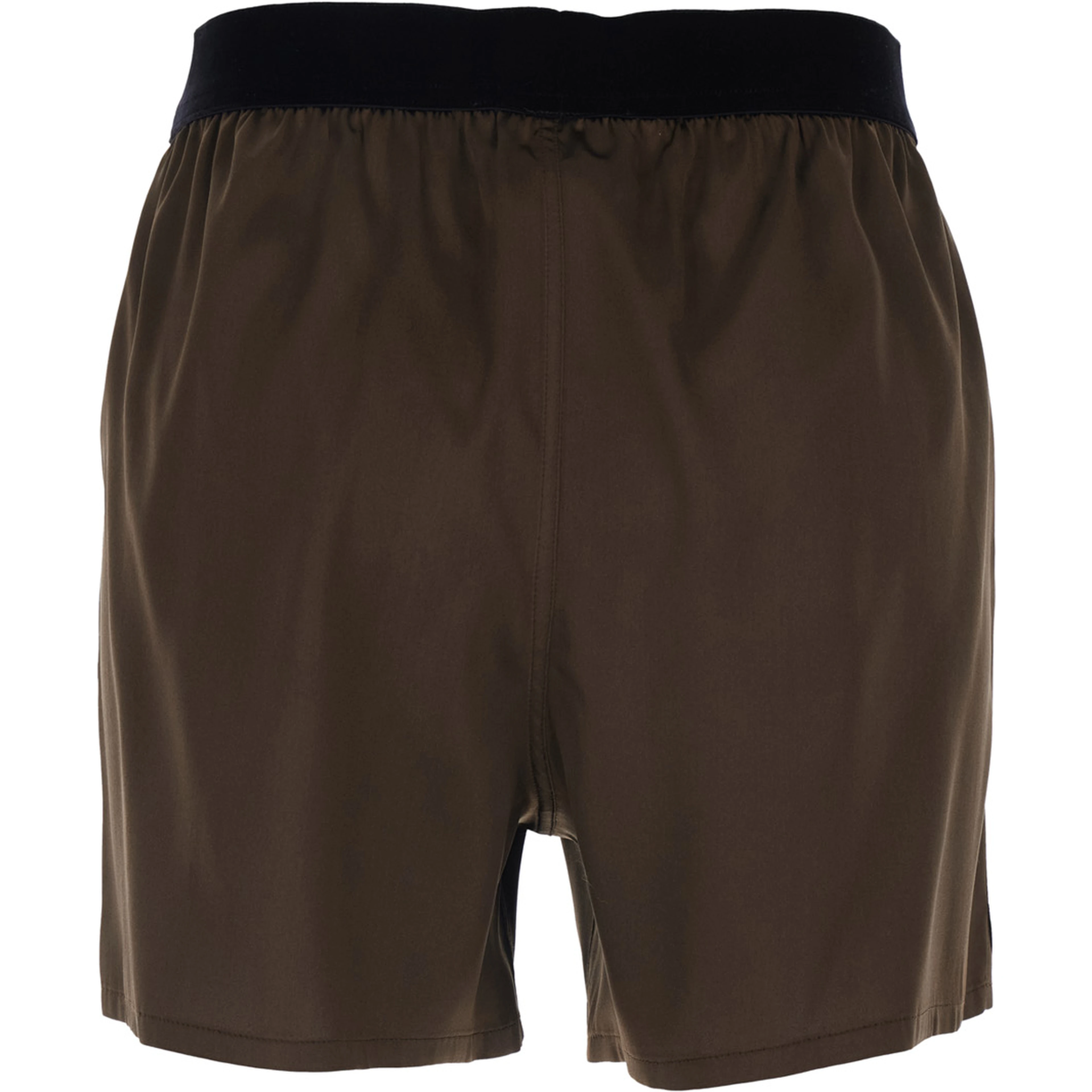 Brown Shorts with Logo Lettering and Elastic Waist In Stretch Silk for Women