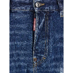 642 Blue Jeans with All-Over Ripped Details and Logo Patch on the Back in  Denim for Men