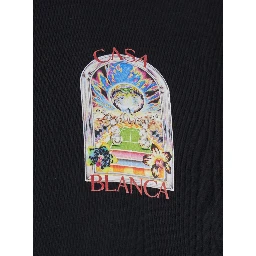 Black T-Shirt with Logo Detail on the Front and Maxi Logo on the Back in Cotton Man