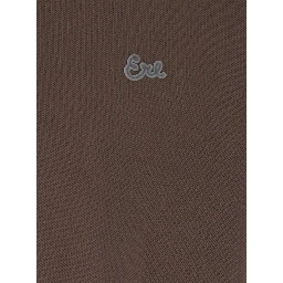 Brown Classic Collar Polo with Logo Lettering Embroidery on the Front in Cotton Men