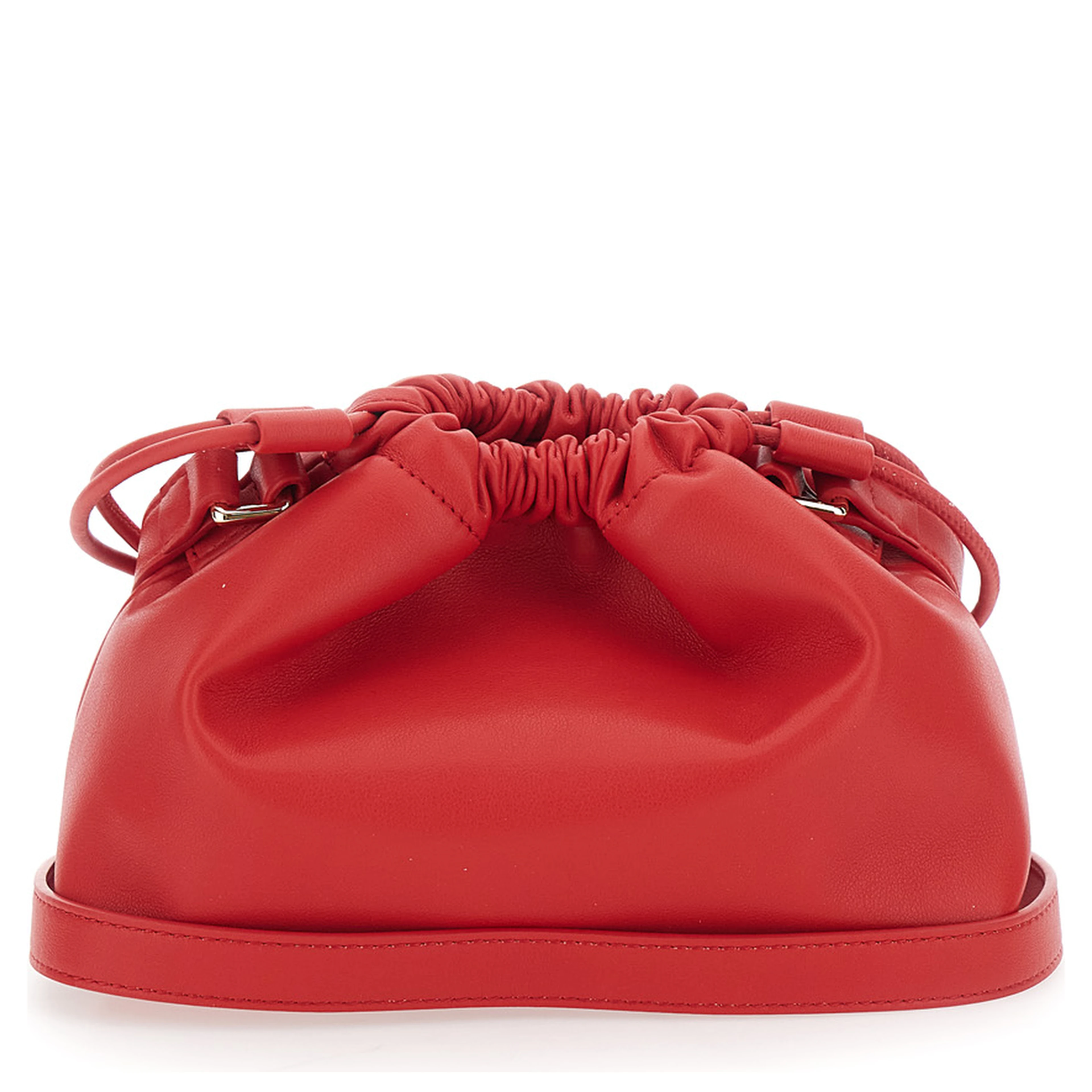 Ninon Mini Red Crossbody bag with Engraved Logo on the Front and Adjustable Ecoleather Strap in for Women