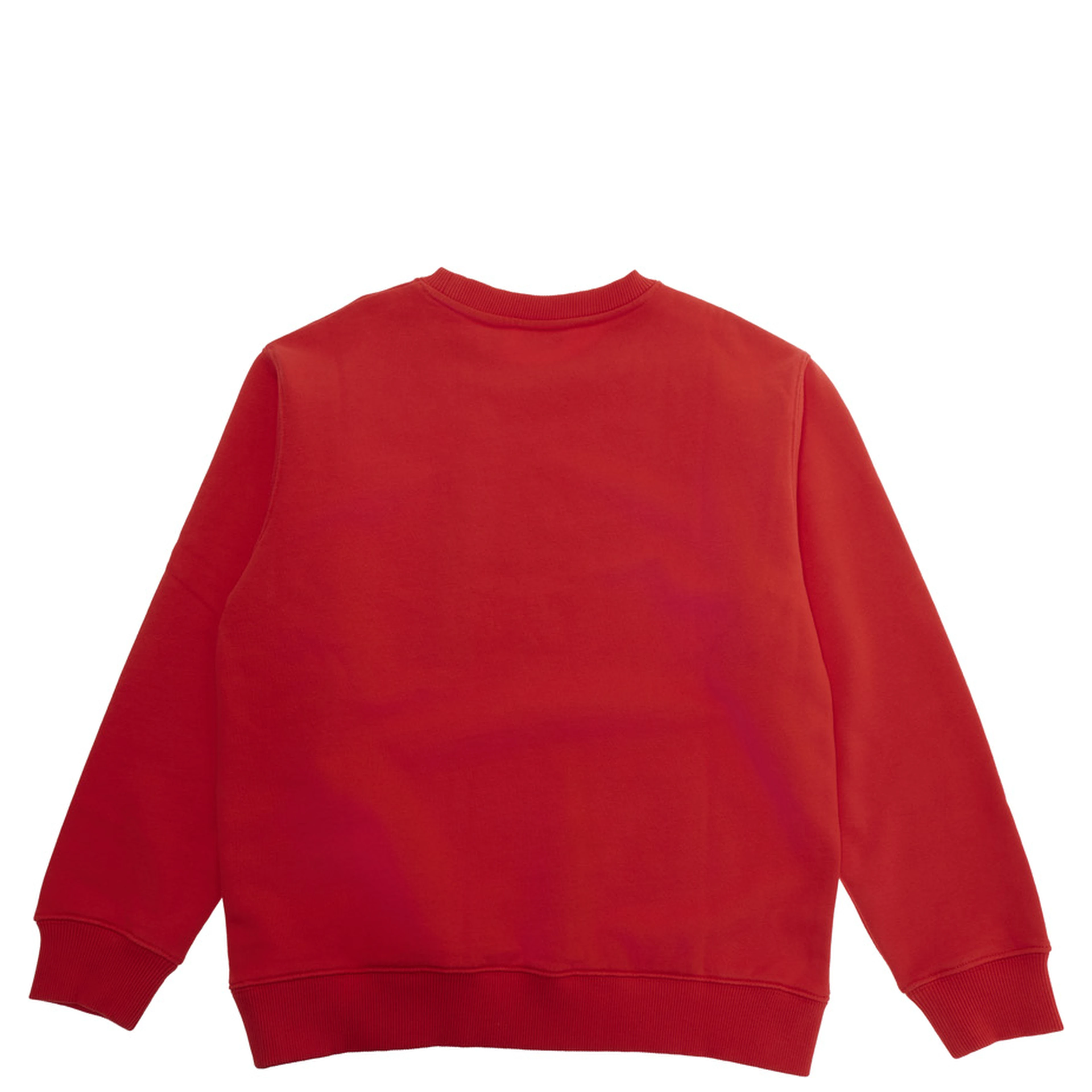 Red Sweatshirt BIG BOOKISH DOUBLE CREWNECK with Printed Logo on the Front in Cotton for Men