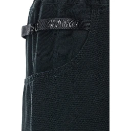 Mens Black Pants with Elastic Waist and Cotton Belt