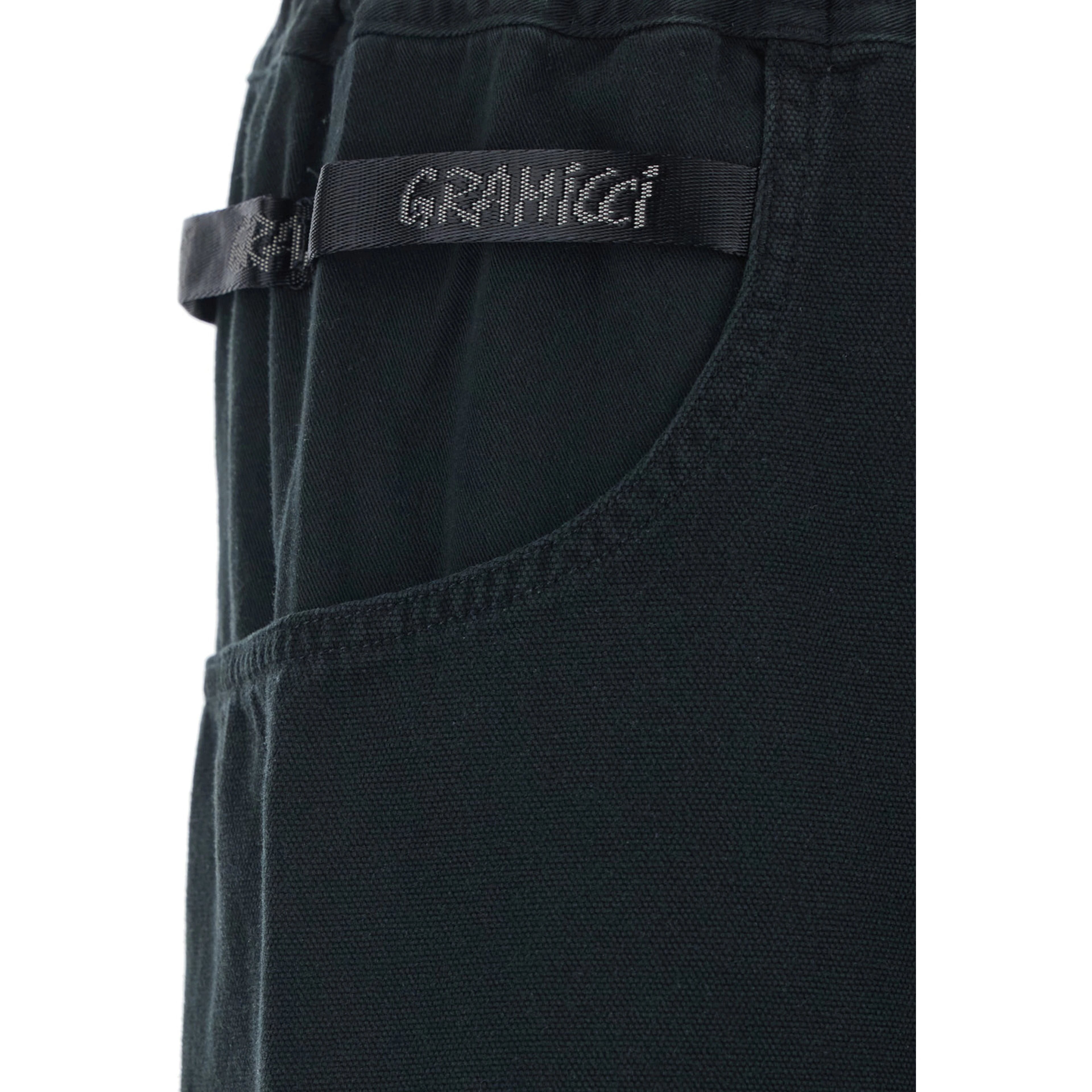 Mens Black Pants with Elastic Waist and Cotton Belt