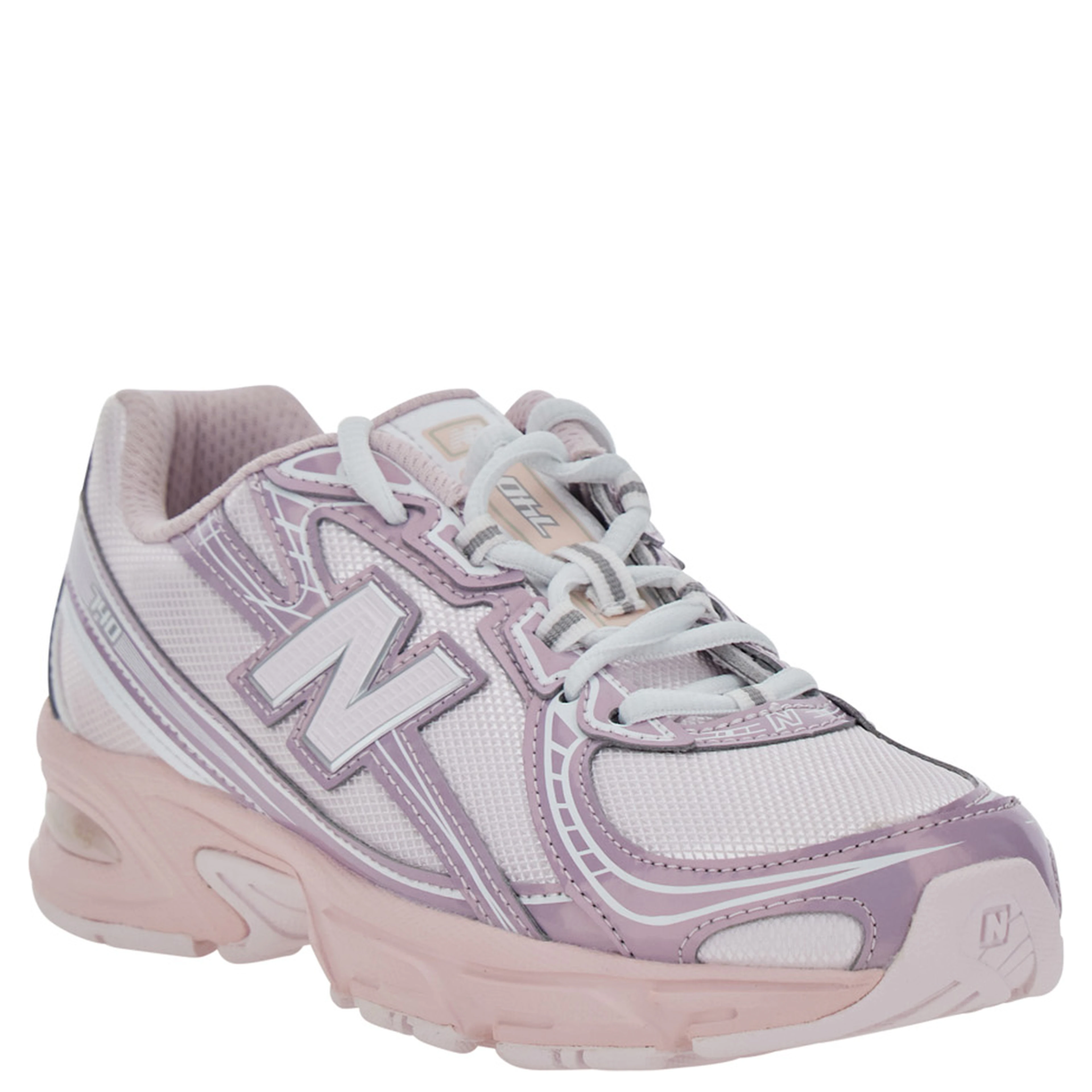 Pink Sneakers 740 with Contrast Details in Synthetic for Girls