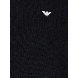 Black Polo Shirt with Long Sleeves and Logo on the Front for Men