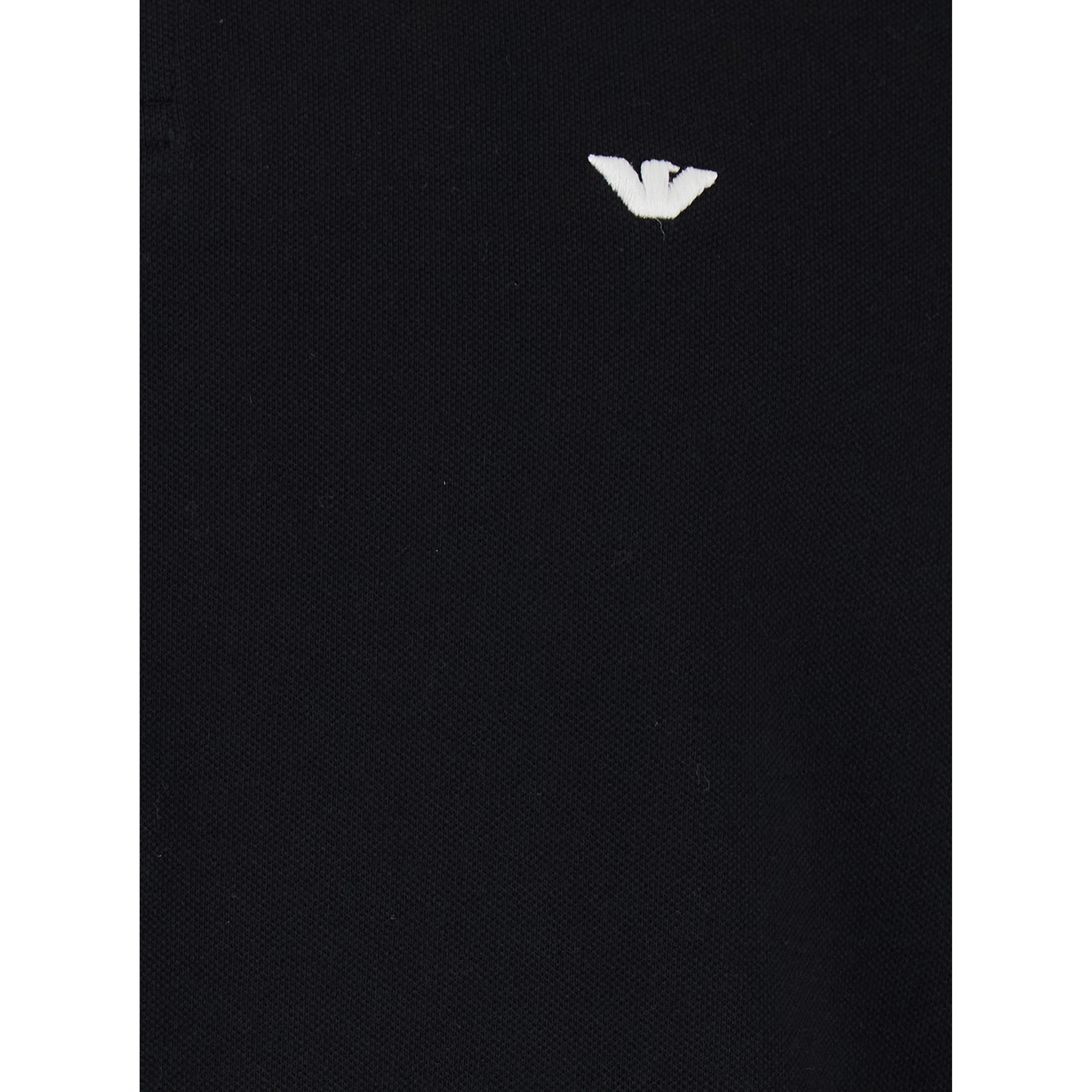 Black Polo Shirt with Long Sleeves and Logo on the Front for Men