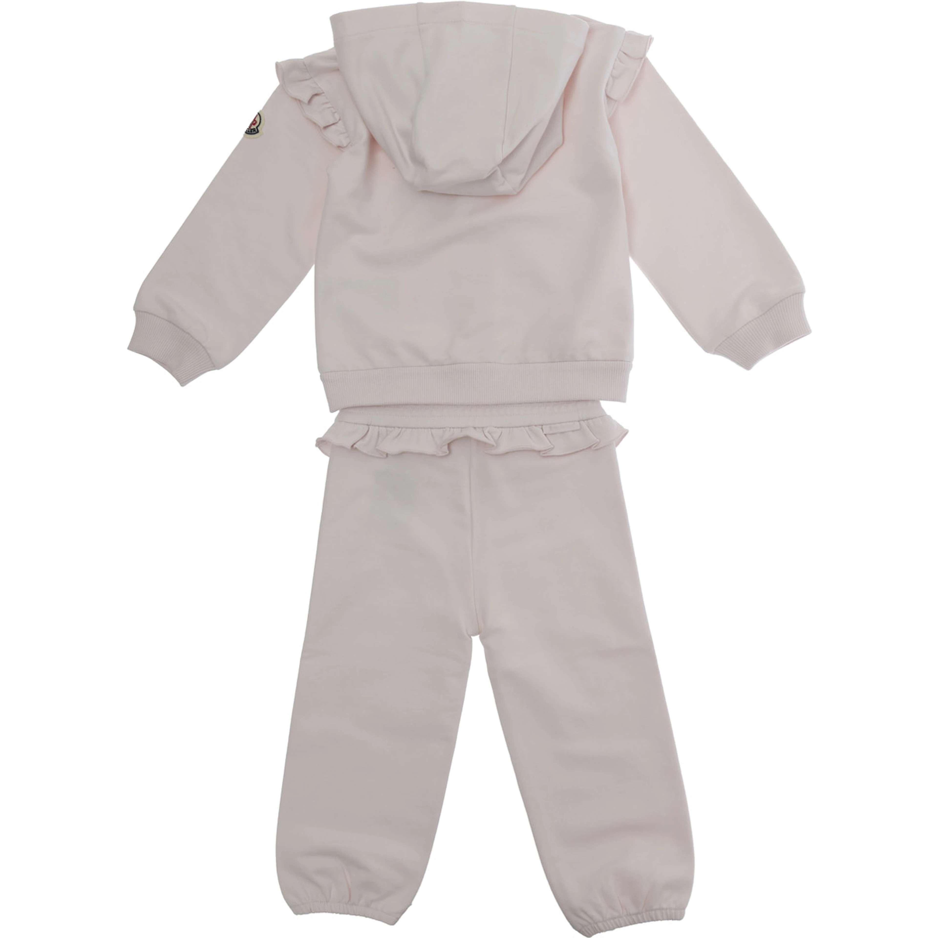 Pink Tracksuit with Lettering Logo on the Front and Logo Patch on the Sleeve in Cotton for Girls