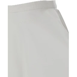 White A-Line Skirt with Flared Design in Cotton Woman