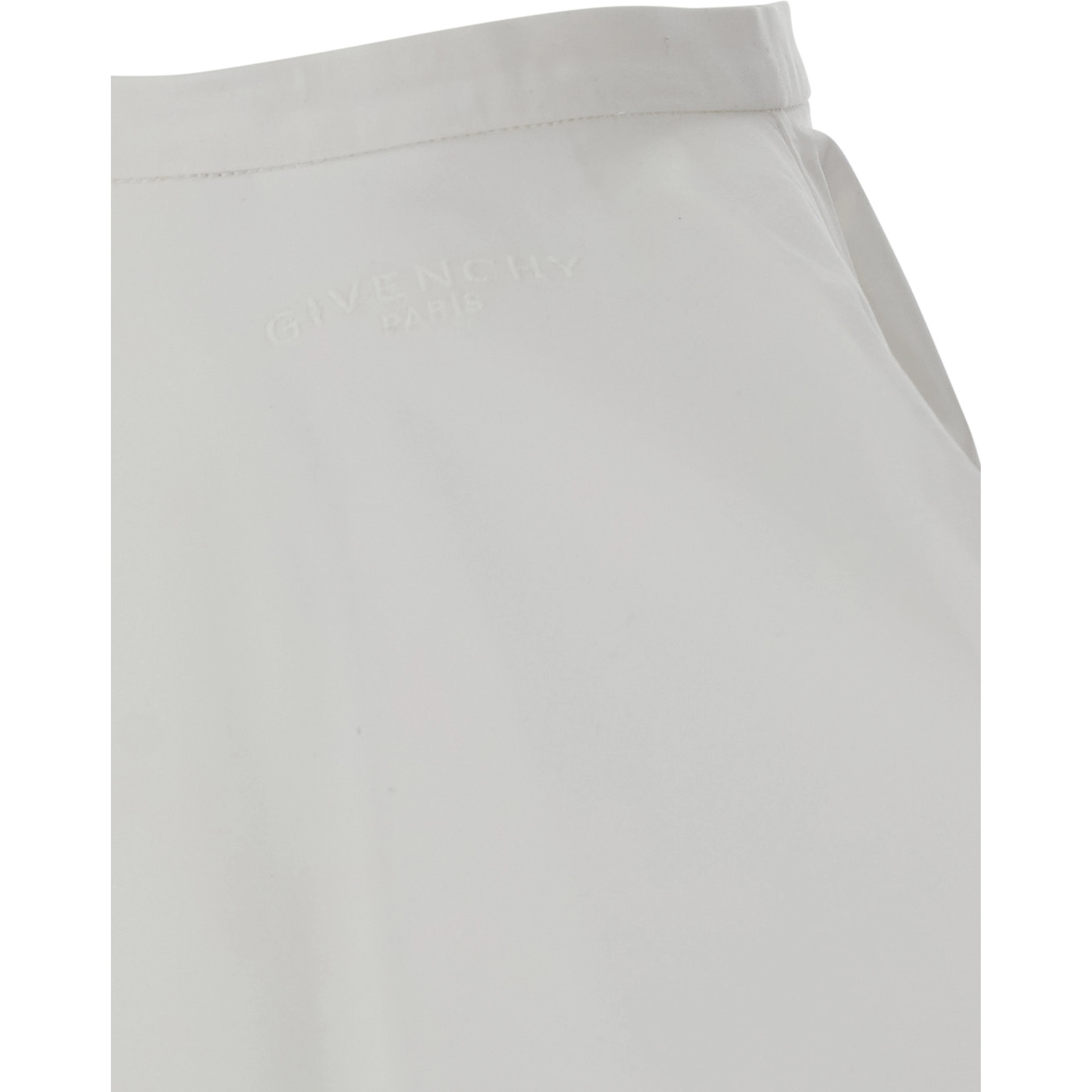 White A-Line Skirt with Flared Design in Cotton Woman