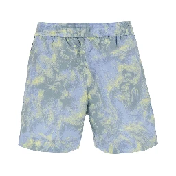 Multicolor Swim shorts with elasticated waist and all-over print in Tech Fabric  for men