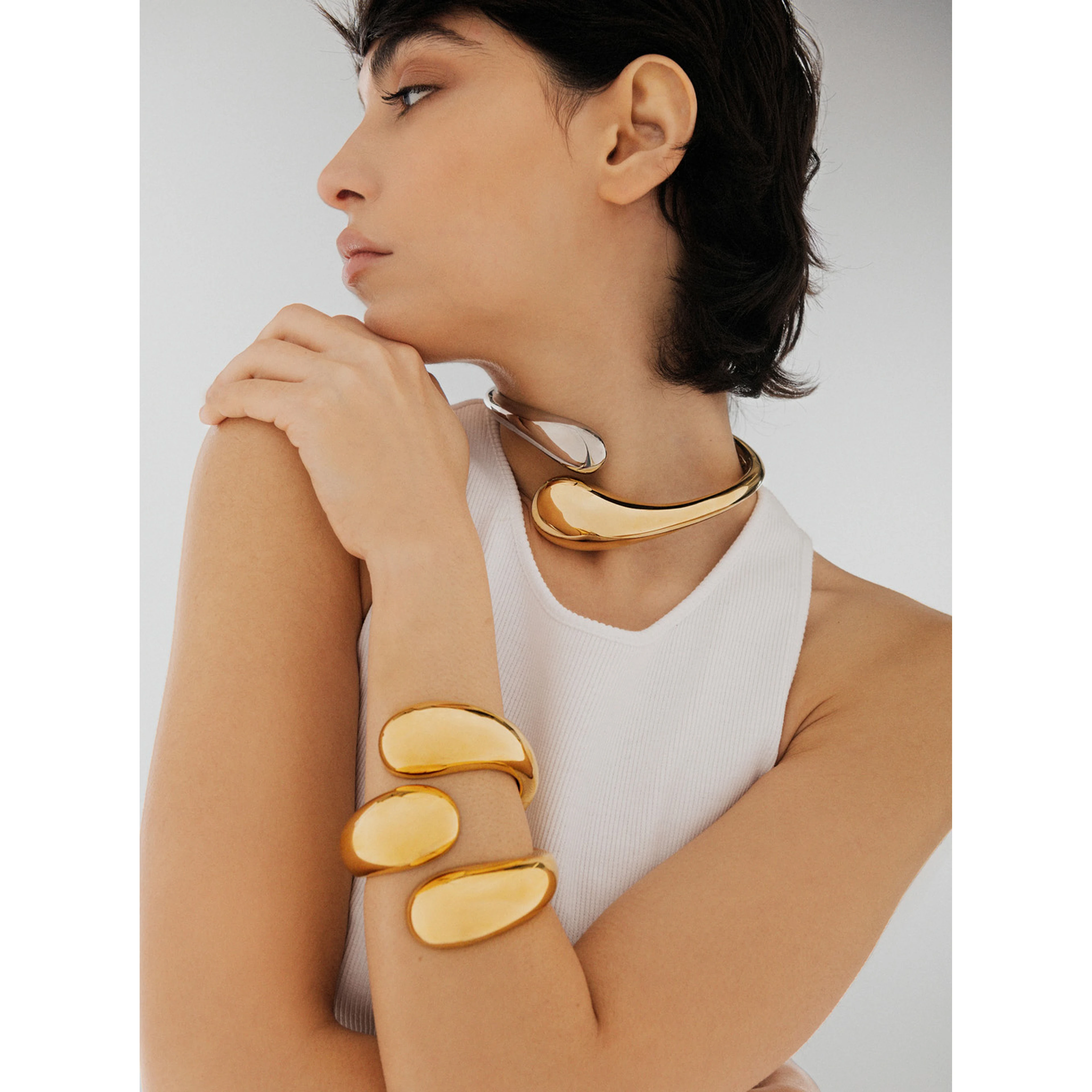 ISA BRACELET with Chain Detail in Metallic for Women