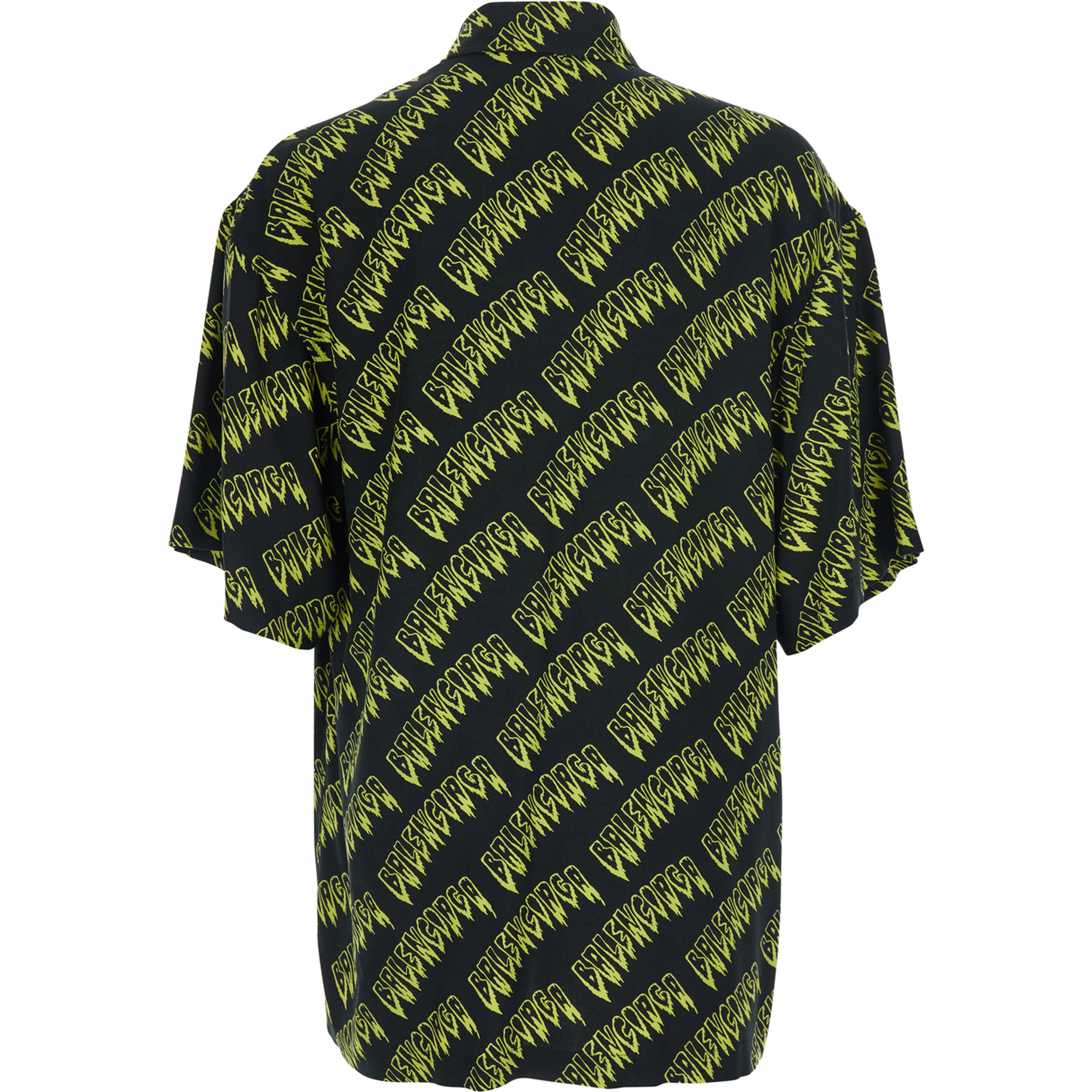 Creeper multicolor Shirt with classic collar and all-over logo motif in viscose for men