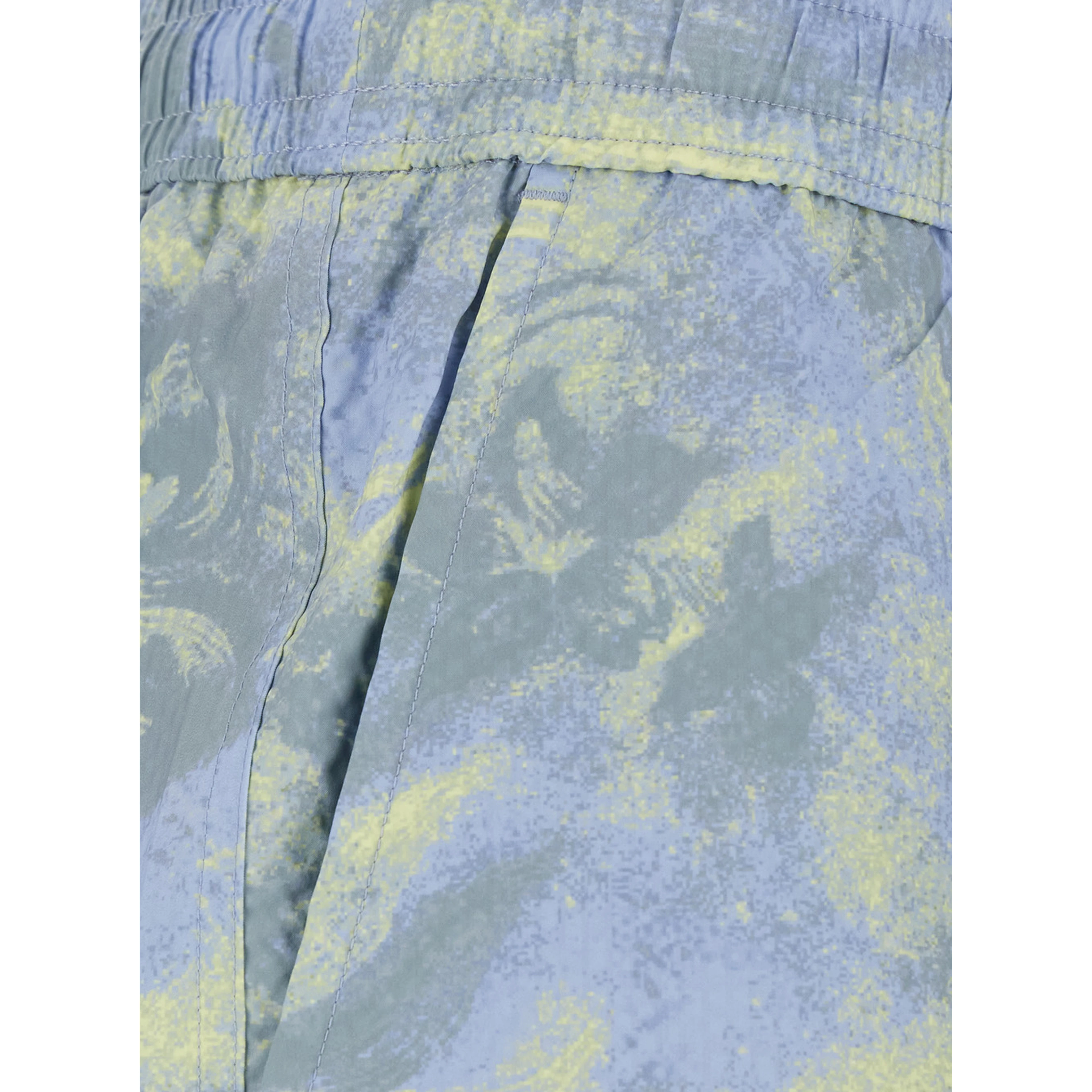 Multicolor Swim shorts with elasticated waist and all-over print in Tech Fabric  for men