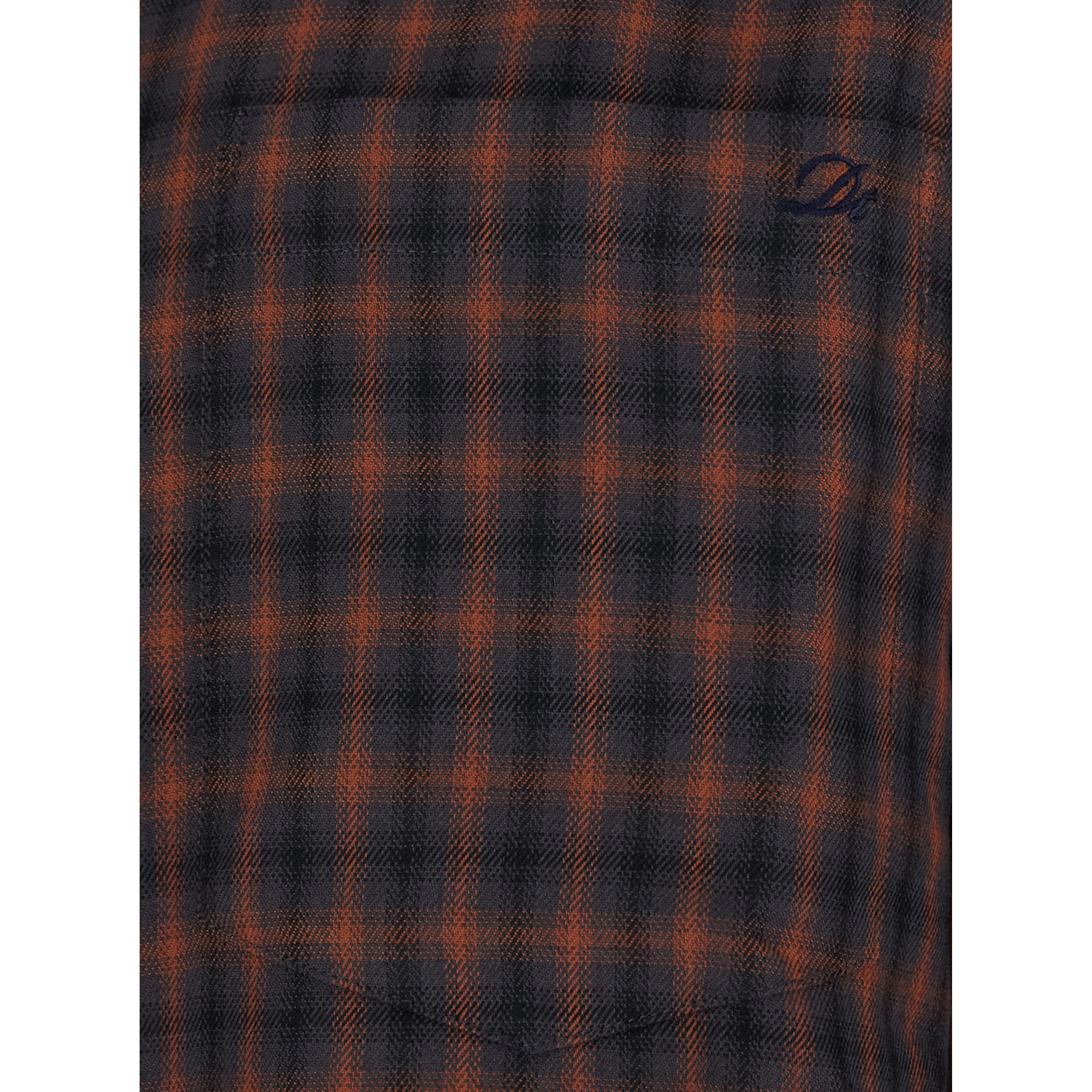 Unisex Brown Check Flannel Shirt with Polyester and Rayon Fabric