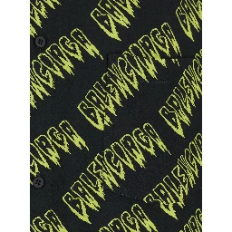 Creeper multicolor Shirt with classic collar and all-over logo motif in viscose for men