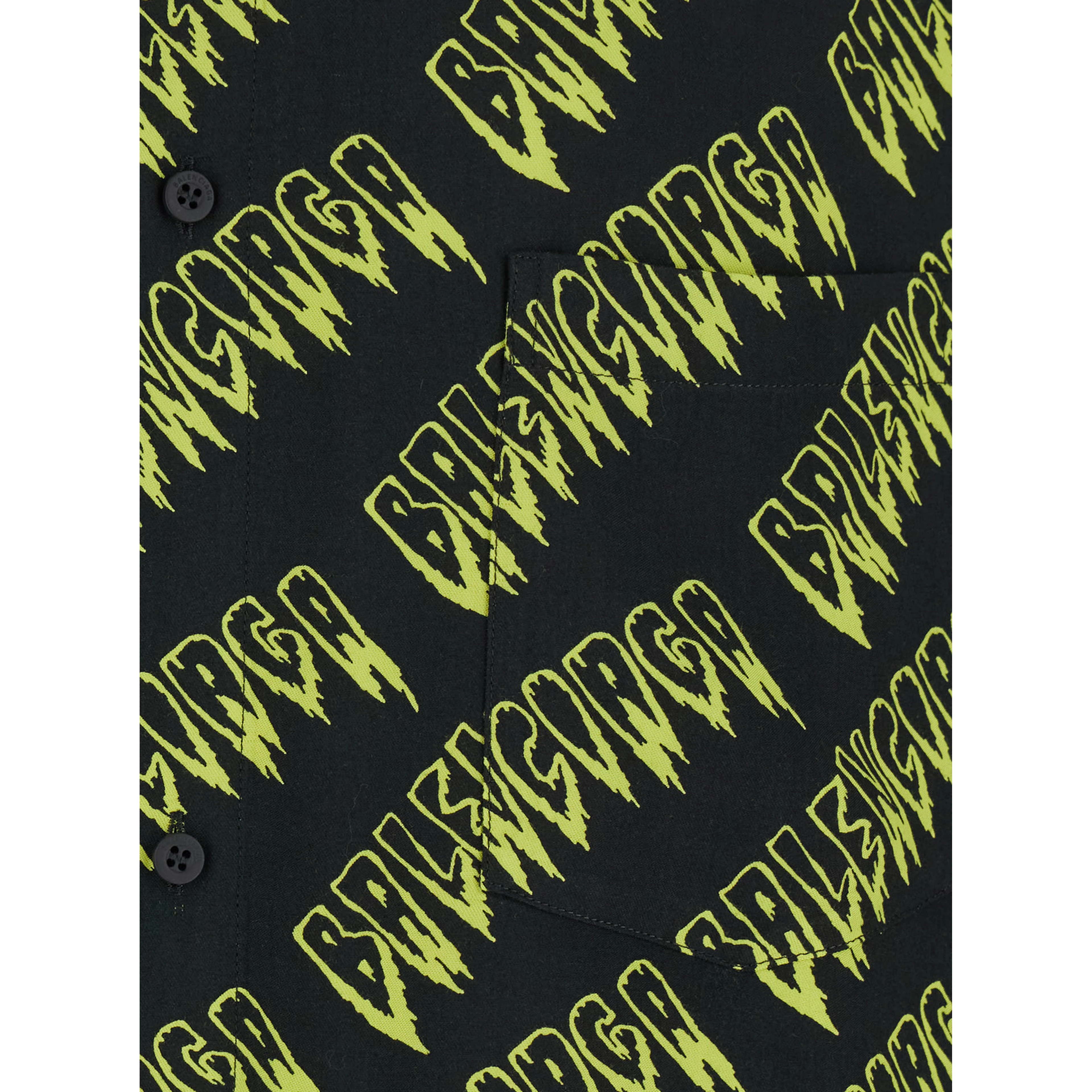 Creeper multicolor Shirt with classic collar and all-over logo motif in viscose for men