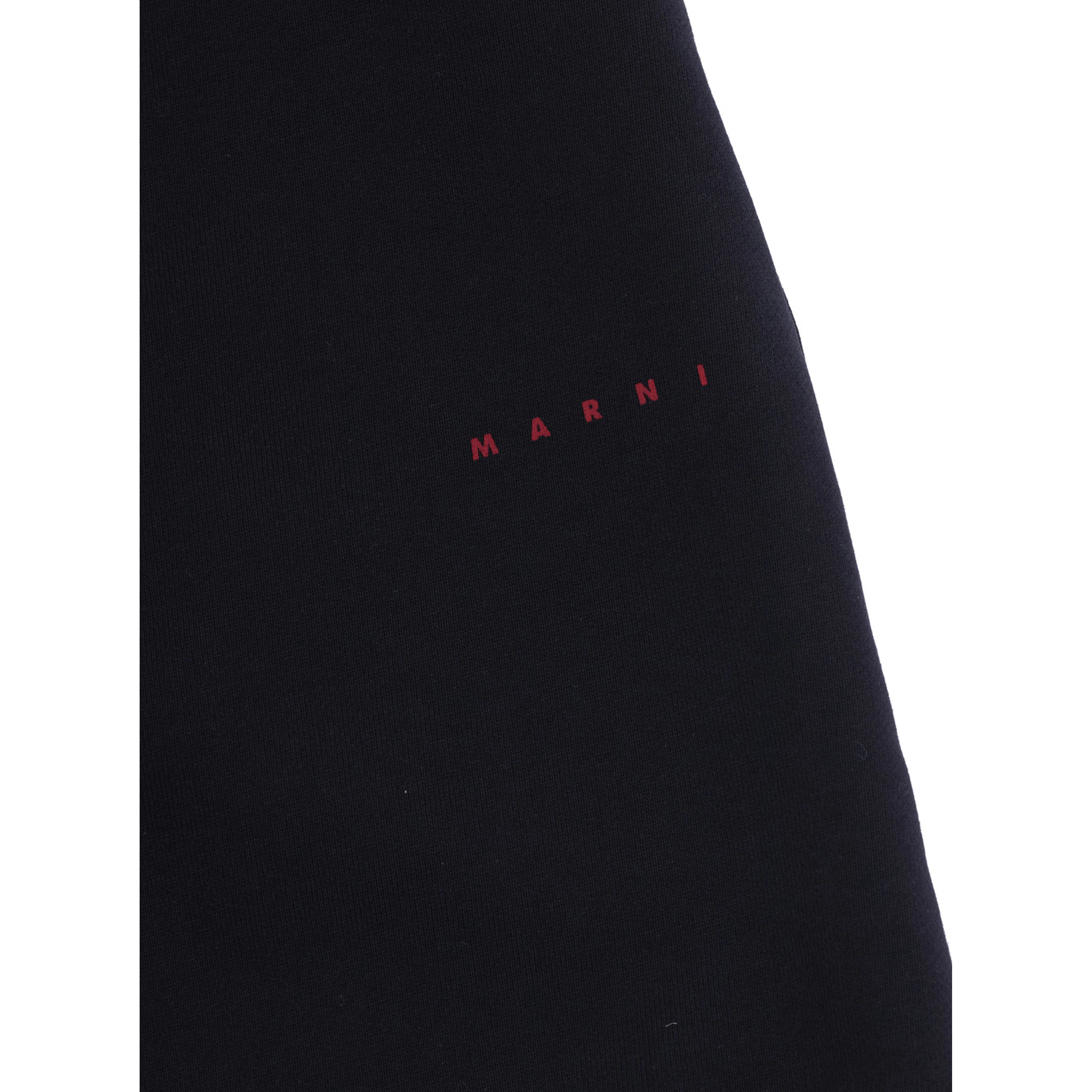 blue Pants with elasticated waist and logo on the front in cotton Girl