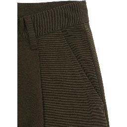 Green Pants with front pleats and logo on the back in Cotton Boy