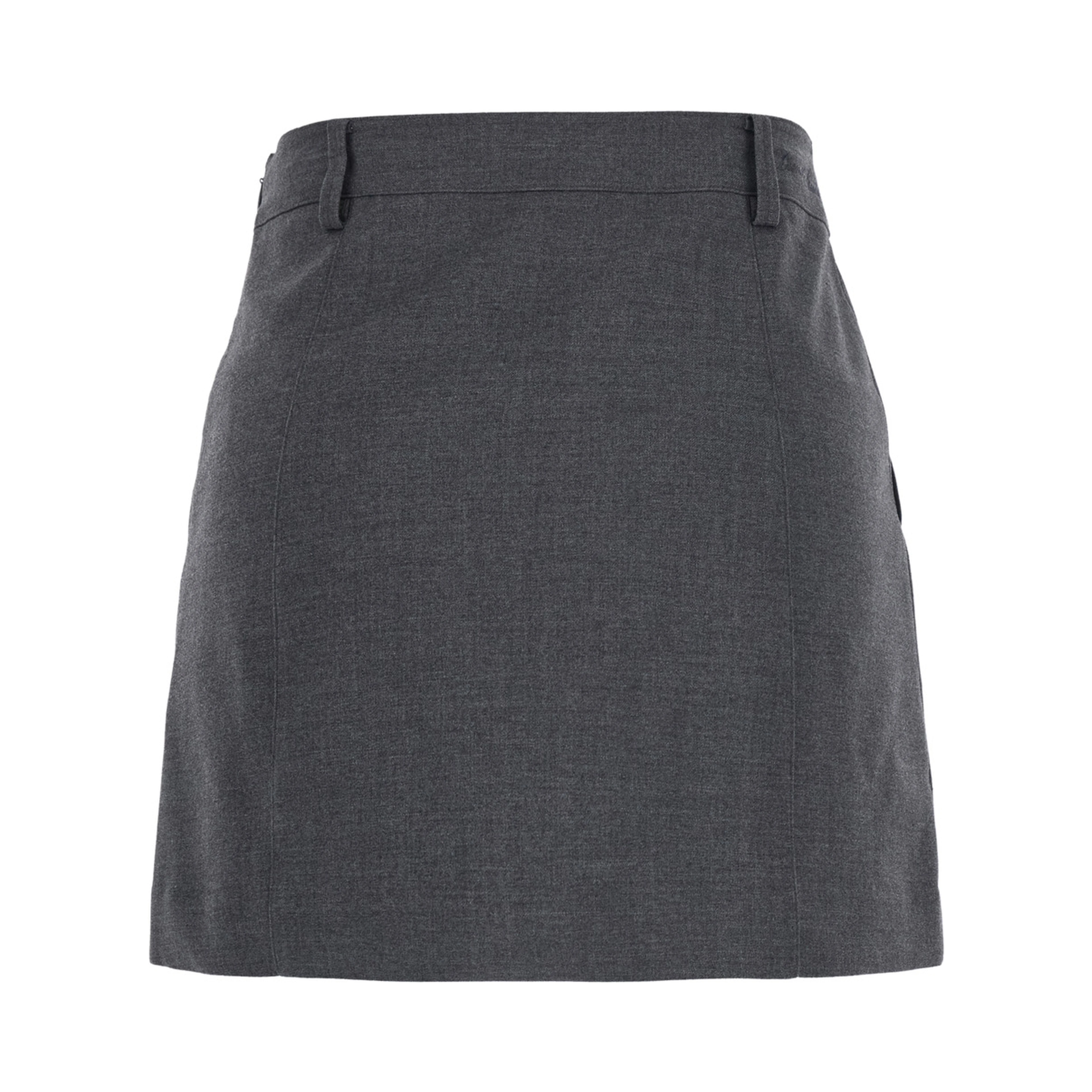 MINI SKIRT with gray details and tech fabric, gray color, woman