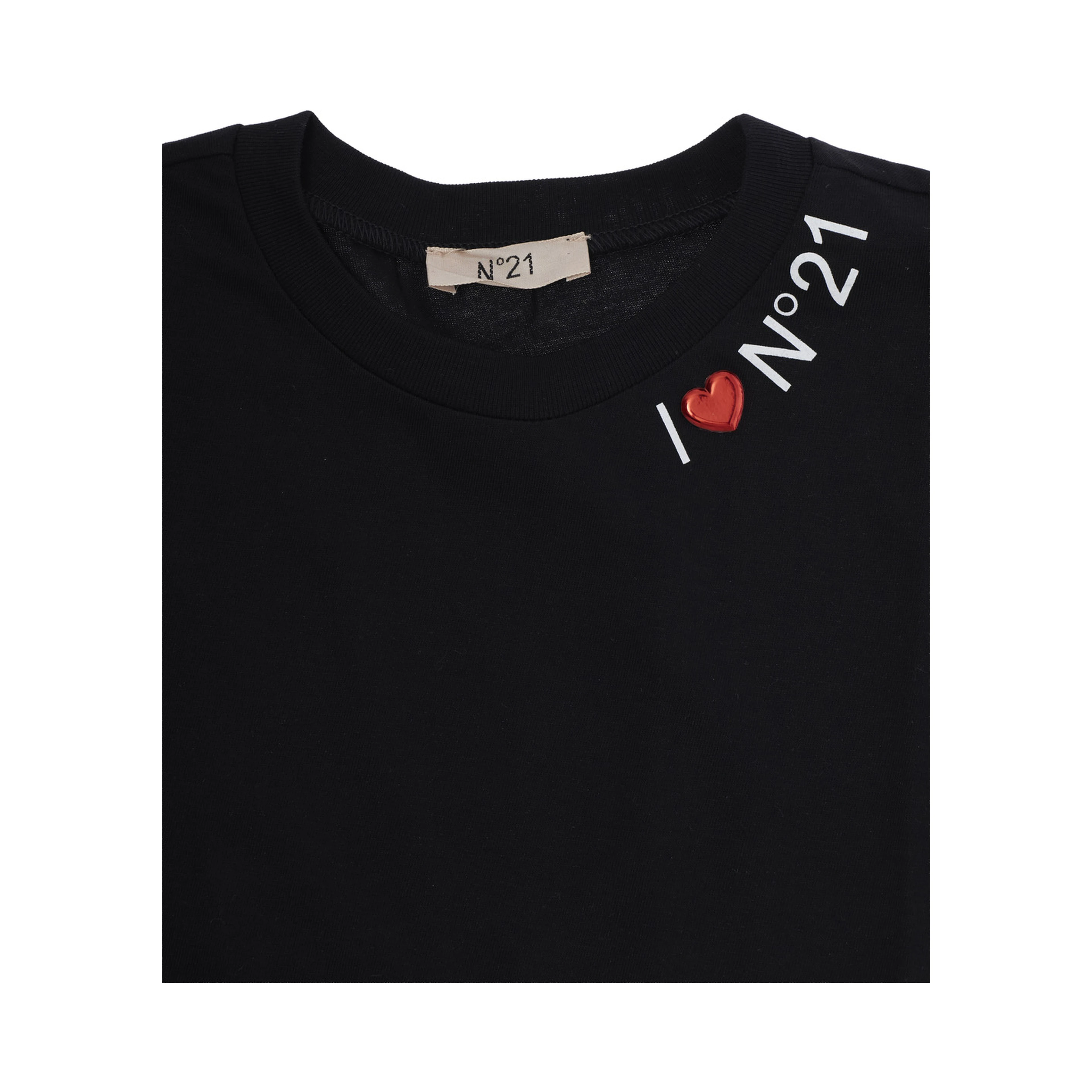 T-shirt N210GPN0153N21T298F0N900 with short sleeves and cotton, black color, unisex