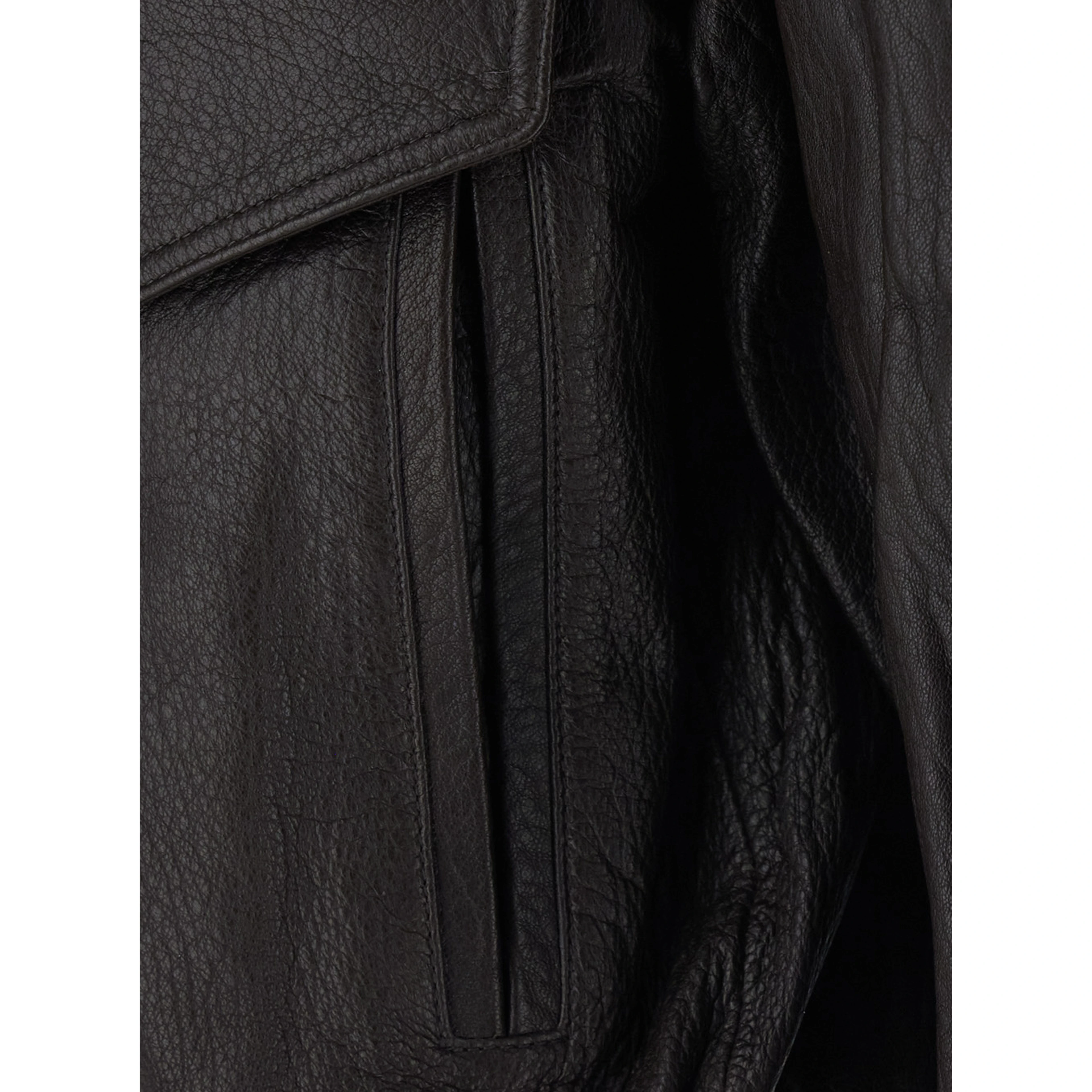 OVERSIZED VINTAGE LEATHER BLOUSON with vintage leather details, brown, man
