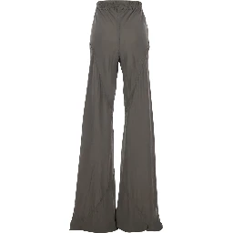 Bias Pants with Elastic Waist and Drawstring in Fabric and Silk Blend for Women